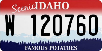 ID license plate W120760