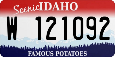 ID license plate W121092