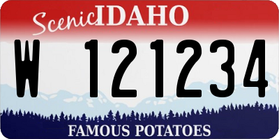 ID license plate W121234