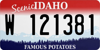 ID license plate W121381