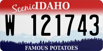 ID license plate W121743