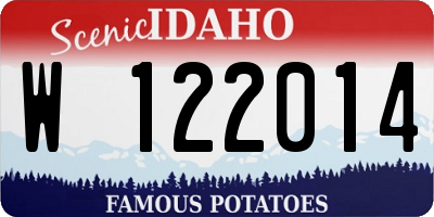 ID license plate W122014