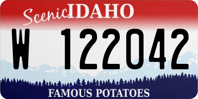 ID license plate W122042