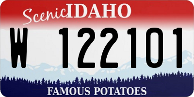 ID license plate W122101