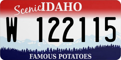 ID license plate W122115