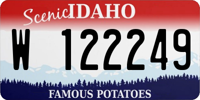 ID license plate W122249