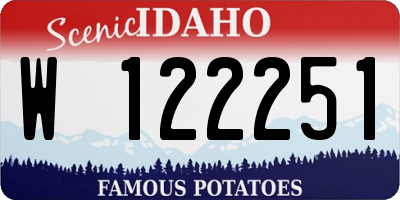 ID license plate W122251