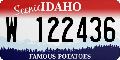 ID license plate W122436