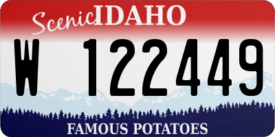 ID license plate W122449