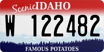 ID license plate W122482