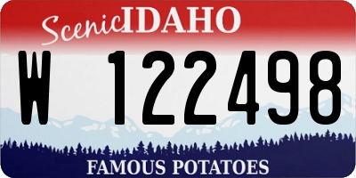 ID license plate W122498