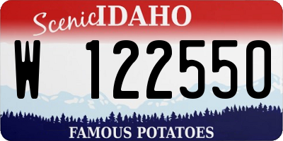 ID license plate W122550