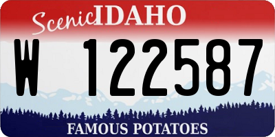 ID license plate W122587