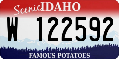 ID license plate W122592