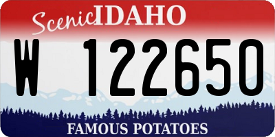 ID license plate W122650