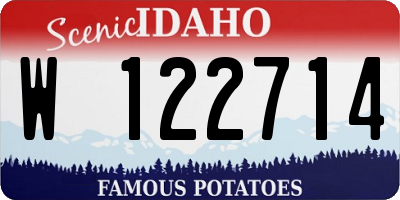 ID license plate W122714