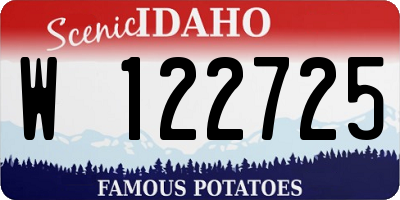 ID license plate W122725