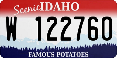 ID license plate W122760