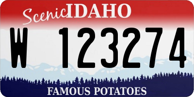 ID license plate W123274