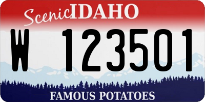 ID license plate W123501