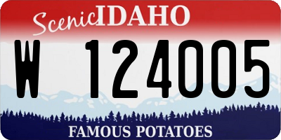 ID license plate W124005