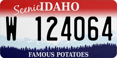 ID license plate W124064