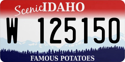 ID license plate W125150