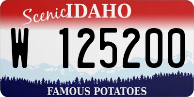 ID license plate W125200