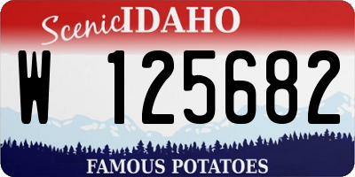 ID license plate W125682