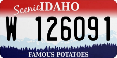 ID license plate W126091