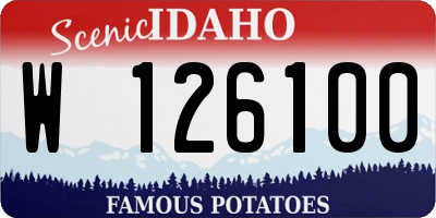 ID license plate W126100