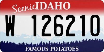 ID license plate W126210