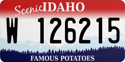 ID license plate W126215