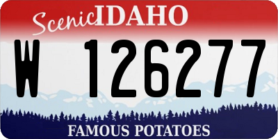 ID license plate W126277