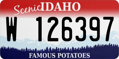 ID license plate W126397