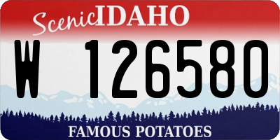 ID license plate W126580
