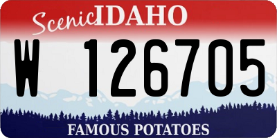 ID license plate W126705