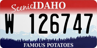 ID license plate W126747