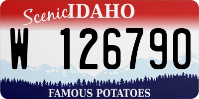 ID license plate W126790