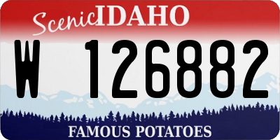ID license plate W126882