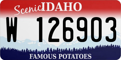 ID license plate W126903