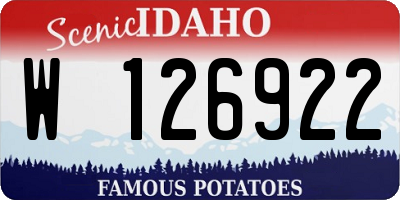 ID license plate W126922