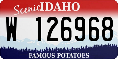 ID license plate W126968