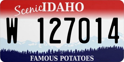 ID license plate W127014