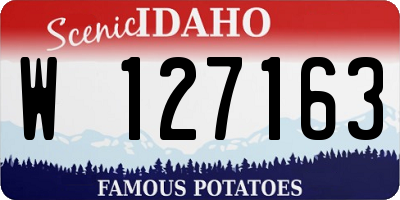 ID license plate W127163