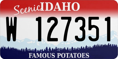 ID license plate W127351