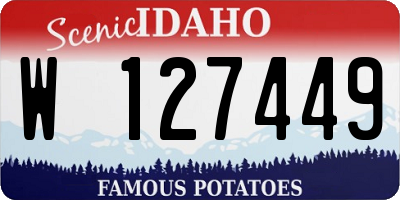ID license plate W127449
