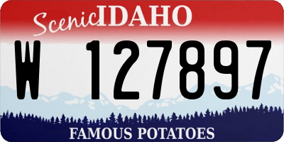 ID license plate W127897