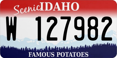 ID license plate W127982
