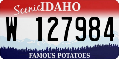 ID license plate W127984